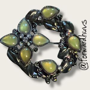 Bundle Sale 3 for $15 | 1928 Brand Floral Brooch - 2 Missing Stones